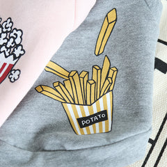 Popcorn chips Pet Dog Cat Clothes Winter Warm Dog Hoodies Jacket Coats Clothes For Dogs Cat Pet Clothing Small Large