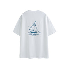 Contrast Splicing Sports T-Shirt – Casual Loose Short Sleeve