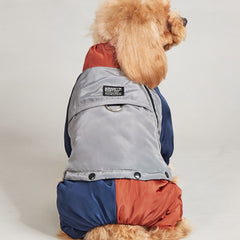 Pet Winter Color Matching Cotton-padded Clothes Dog Medium Large Dog Warm And Comfortable