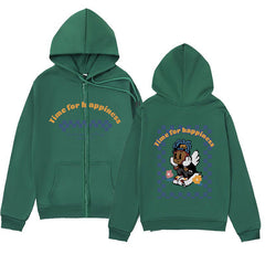 Melancholic Child Graphic Hoodie – Minimalist Zip-Up Sweatshirt