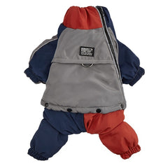 Pet Winter Color Matching Cotton-padded Clothes Dog Medium Large Dog Warm And Comfortable
