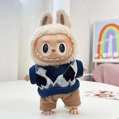 Labubu Party Series Doll Clothes with PVC Pendant