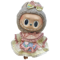 17Cm Mini Plush Doll'S Clothes Outfit Accessories Cos Anime Plush Cartoon Decor for Labubu Shark Onesie Clothing DIY Girl Gifts