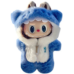 17Cm Mini Plush Doll'S Clothes Outfit Accessories Cos Anime Plush Cartoon Decor for Labubu Shark Onesie Clothing DIY Girl Gifts