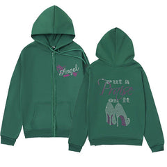 High Heel Graphic Hoodie – Simple & Stylish Zip-Up Jacket