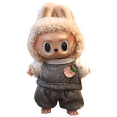 17Cm Mini Plush Doll'S Clothes Outfit Accessories Cos Anime Plush Cartoon Decor for Labubu Shark Onesie Clothing DIY Girl Gifts