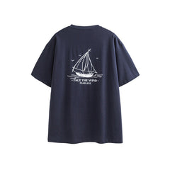 Contrast Splicing Sports T-Shirt – Casual Loose Short Sleeve