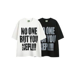 Letter Print T-Shirt – Unisex Fashion Loose Fit