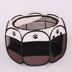 Folding Octagonal Pet Fence Oxford Cloth Cat And Dog Kennel