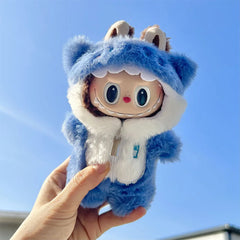 17Cm Mini Plush Doll'S Clothes Outfit Accessories Cos Anime Plush Cartoon Decor for Labubu Shark Onesie Clothing DIY Girl Gifts