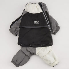 Pet Winter Color Matching Cotton-padded Clothes Dog Medium Large Dog Warm And Comfortable