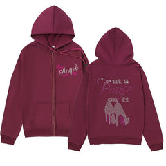 High Heel Graphic Hoodie – Simple & Stylish Zip-Up Jacket