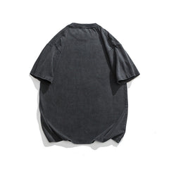 Distressed Letter Print T-Shirt – Unisex Loose Fit