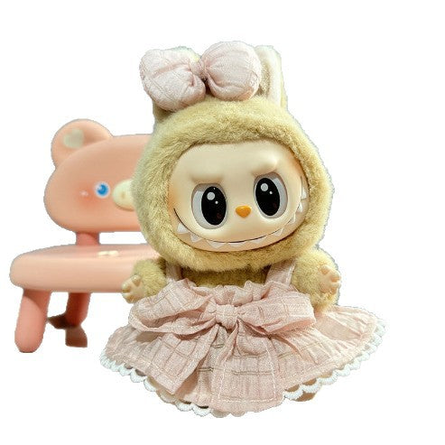 Labubu Party Series Doll Clothes with PVC Pendant
