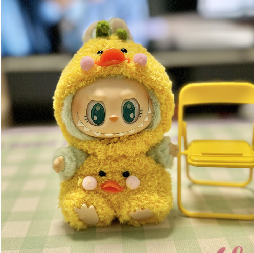 Labubu Party Series Doll Clothes with PVC Pendant