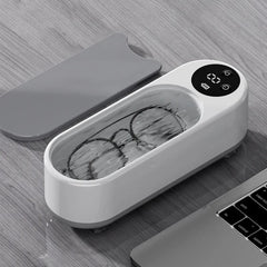 Portable Ultrasonic Jewelry Cleaner – 450ml Compact Household Cleaning Machine for Rings, Glasses & Makeup Brushes