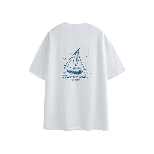 Contrast Splicing Sports T-Shirt – Casual Loose Short Sleeve