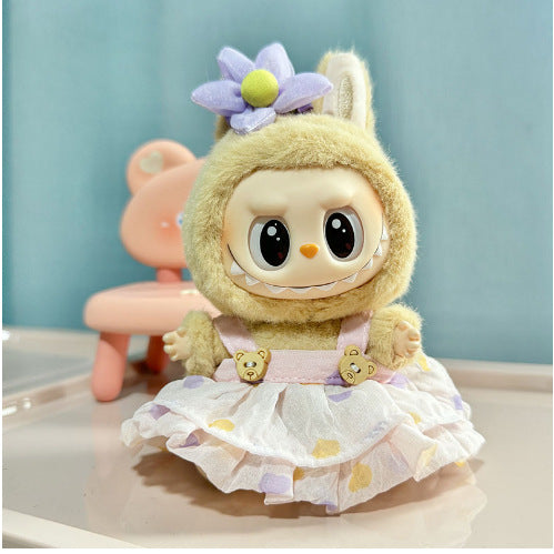 Labubu Party Series Doll Clothes with PVC Pendant