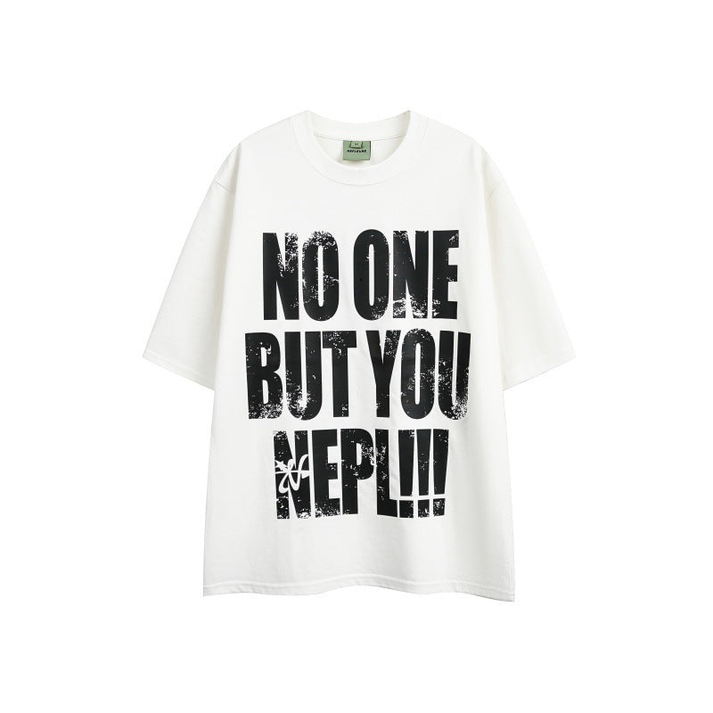 Letter Print T-Shirt – Unisex Fashion Loose Fit