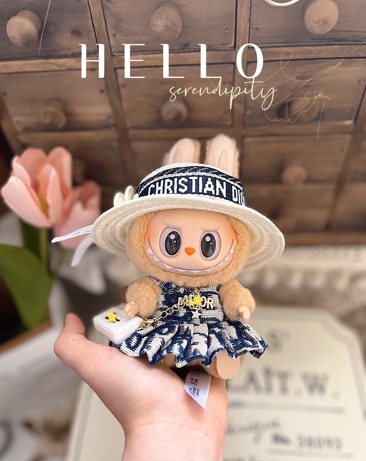Labubu Doll Clothes – Mario Mushroom Princess Outfit
