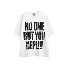 Letter Print T-Shirt – Unisex Fashion Loose Fit