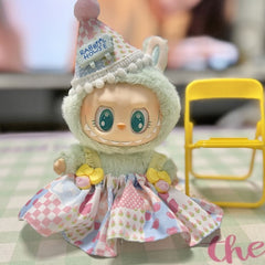 Labubu Party Series Doll Clothes with PVC Pendant