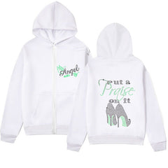 High Heel Graphic Hoodie – Simple & Stylish Zip-Up Jacket