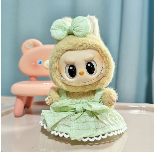 Labubu Party Series Doll Clothes with PVC Pendant
