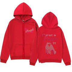 High Heel Graphic Hoodie – Simple & Stylish Zip-Up Jacket