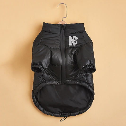 Fashion Dog Cotton Clothes Pet Reflective Autumn And Winter Warm Trendy Brand Jacket