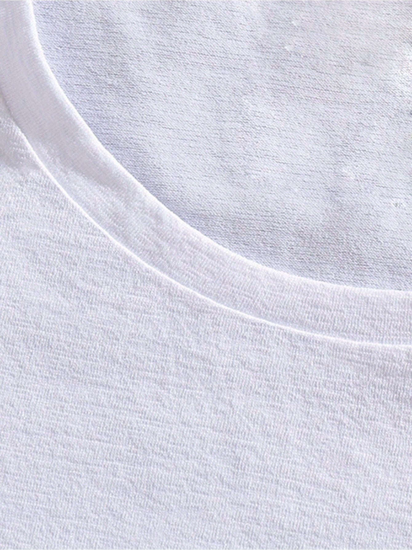 White Printed T-Shirt for Men – Loose Casual Summer Streetwear