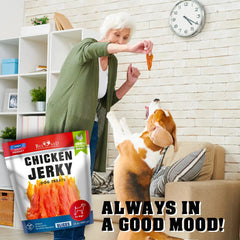 Chicken Jerky Dog Treats 1.5 Lb Human Grade Pet Snacks Grain Free Organic Meat All Natural High Protein Dried Strips Best Chews For Training Small & Large Dogs